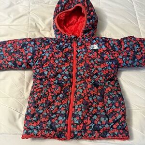 The North Face Red and Blue Floral Jacket